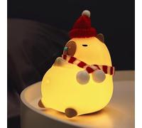 Lampe Capybara, LED Bébé Silicone Veilleuse, Veilleuse Enfant Rechargeable, cadeau pour bébés, Déco Chambre Lampe Chevet, Fonction Minuterie, Veilleuse Pour Enfants Tout Petits (B)