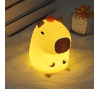 Lampe Capybara, LED Bébé Silicone Veilleuse, Veilleuse Enfant Rechargeable, cadeau pour bébés, Déco Chambre Lampe Chevet, Fonction Minuterie, Veilleuse Pour Enfants Tout Petits (A)