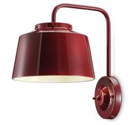 Lampe Céramique Applique Murale Intérieur E27 H:34 CM Bordeaux Rouge Rétro