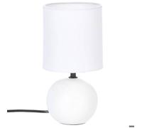 Atmosphera – Lampe à poser Boule – Céramique – 25 cm – Blanc mat