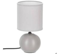 Lampe céramique ""Timéo"" gris souris mat H25cm - Atmosphera Créateur d'intérieur