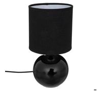 Lampe céramique ""Timéo"" noir brillant H25cm - Atmosphera createur d'interieur
