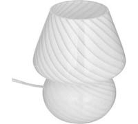 Lampe champignon Cara 18 cm verre blanc Atmosphera Blanc G