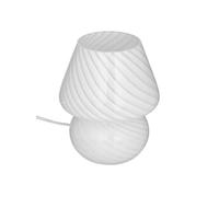 Atmosphera - Lampe champignon en verre - Hauteur 18 cm - Blanc Blanc G