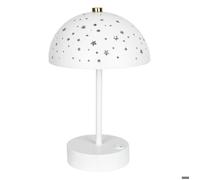 - Lampe à Poser Champignon "Etoiles" 26cm Blanc