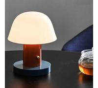Lampe champignon, Lampe de table LED champignon sans fil, Lampe de bureau Touch Dimmable avec recharge USB, Lampe de chevet champignon, Lampe de table design champignon, pour chambre, salon,Rouge