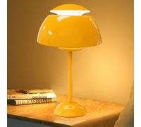 Lampe Champignon, Lampe de Table Sans Fil, Lampes de Chevet à LED avec 3 Modes de Luminosité, pour la Décoration Intérieure, l'étude, Vie, Chambre (Nouveau Jaune)