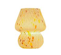 Lampe Champignon, Lampes de Table de Chevet en Forme de Champignon en Verre, Petite Lampe de Bureau Rayée en Mode Vintage, 3 Modes de Couleur, Petite Lampe de Table Décorative LED pour(Multicolore)