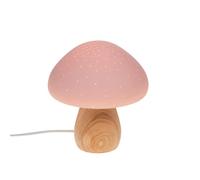 Amadeus Lampe champignon porcelaine 20 x 20 cm rose
