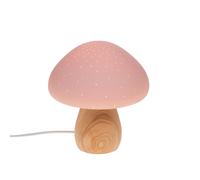 Amadeus Lampe champignon porcelaine 20 x 20 cm rose