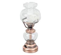 Lampe Chandelier pour Maison de Poupée, Lampe de Table à L'échelle 1:12, Chandelier Miniature Décoratif Vintage, Candélabre à Piles pour Maison de Poupée, éclairage Miniature LED