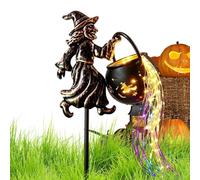 Lampe Chaudron Des Sorcières Sorcière Volante Lumière LED Creuse Fluide | Décoration Halloween Domestique Pour Fêtes Maison Pelouse Arrière-Cour Entrées Ferme Maison Hantée École Et