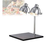 Lampe Chauffante à Double Tête Pour La Présentation De Buffets Black-D | Chauffe-Plat Professionnel De 500W, Bras Pivotants à 360°, Interrupteurs Indépendants, Pour La Restauration Et Les Réceptions