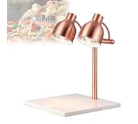 Lampe Chauffante à Double Tête Pour La Présentation De Buffets White-B | Chauffe-Plat Professionnel De 500W, Bras Pivotants à 360°, Interrupteurs Indépendants, Pour La Restauration Et Les Réceptions