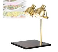 Lampe Chauffante à Double Tête Réglable Pour La Restauration Black-C | Chauffe-Plat Professionnel De 500W, Bras Flexibles à 360°, Interrupteurs Indépendants, Pour Les Réceptions
