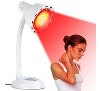 Lampe Chauffante à LumièRe Rouge de 275 W, Lampe In-Frarouge avec Socle | Conception flexible à col de cygne à 360°, équipée d'un bouton de réglage en continu permettant d'ajuster la température