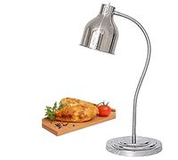 Lampe chauffante Alimentaire 250 W/500 W, Lampe chauffante Commerciale pour Buffet, réglage multidirectionnel à Double tête, pour Pizza, Steak, Poulet Frit, Silver-Singlehead