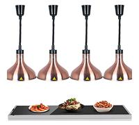 Lampe Chauffante Alimentaire Commerciale, Lampe Chauffante Suspendue Pour Buffets Et Cuisines Professionnelles, Diffusion Uniforme De La Chaleur, Longueur De Câble Réglable De 60 À 180 Cm, Couleur Cu