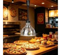 Lampe Chauffante Alimentaire Réglable, 250W Lampe Chauffante Cuisine Professionnelle, Lampe Chauffe Plat Aliments Commercial pour Restaurant, Cuisine et Buffet (B, 1 pcs)