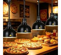 Lampe Chauffante Alimentaire Réglable, 250W Lampe Chauffante Cuisine Professionnelle, Lampe Chauffe Plat Aliments Commercial pour Restaurant, Cuisine et Buffet (C, 4 pcs)
