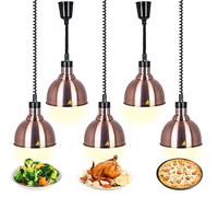 Lampe Chauffante Alimentaire Réglable, 250W Lampes Chauffantes pour Aliments Commercial, Chauffe-plats Lampe Chauffante Cuisine Professionnelle pour Restaurant et Buffet(B-25cm, 5 Pièces)