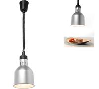 Lampe chauffante alimentaire - suspendue cylindrique conique argentée 250 W