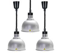 Lampe Chauffante Alimentaire Suspendue Professionnelle Pour Buffet, Avec Ampoule De 250 W, Idéale Pour Maintenir La Chaleur Des Aliments (Pizzas, Steaks, Hamburgers), Hauteur Réglable De 60 À 180 Cm,
