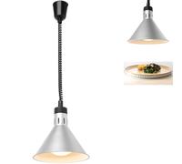 Lampe chauffante alimentaire - suspension conique argentée 250 W