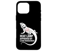 Lampe chauffante approuvée par Lizard Management Funny Coque pour iPhone 16 Pro Max