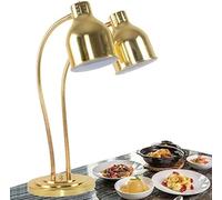 Lampe chauffante autoportante à double tête - Lampe chauffante commerciale réglable pour buffets, restauration et fêtes, garde la pizza, le steak et le poulet frit au chaud