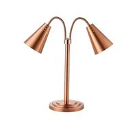Lampe chauffante Commerciale à Double tête 500 W, Lampe chauffante pour Aliments, Tuyau Rotatif à 360 °, Chauffage Rapide et Uniforme, pour Restaurant, Buffet, Boulangerie(Silver)