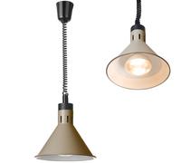 Lampe chauffante conique suspendue, diamètre 275 mm, 250 W - beige