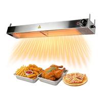 Lampe Chauffante Cuisine, Acier Inoxydable Lampe Chauffe Plat Buffet Suspendue pour Buffet Restaurant Hôtels, Lampe Chauffante Alimentaire avec Régulation de Température 30-85 ℃(1PC,150cm)