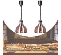 Lampe Chauffante Cuisine Professionnelle, Lampe Chauffe-Plats Suspendue avec Hauteur Réglable 60-180cm, Lampe Infrarouge 250W pour Restaurants, Hôtels et Cafétérias (A-25,2)