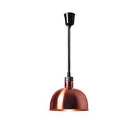 Royal Catering RC-SHSFL08 Lampe Chauffante Cuisine Restauration Chauffe-Plat Assiette (Matériau : Acier, Culot : E27 (Max. 250 W), Aspect : cuivre, Réglable en Hauteur)