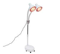 lampe chauffante infrarouge 275W, double tête, réglable à 360°, soulagement de la douleur, BLANC