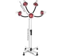 lampe chauffante infrarouge 5 têtes, réglage de la température 40-80°C, puissance 750W, électrique filaire, blanc