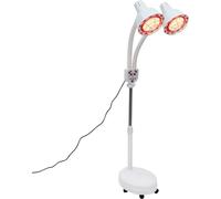 Lampe chauffante infrarouge, design double tête, réglable en hauteur, BLANC, BLANC