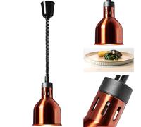 Lampe chauffante infrarouge pour aliments, suspension, laiton, diamètre 17,5 cm,