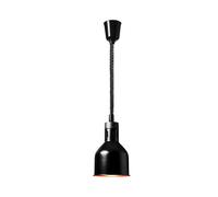 Royal Catering RC-SHSFL04 Lampe Chauffante Cuisine Restauration Chauffe-Plat Assiette (Matériau : Acier, Culot : E27 (Max. 250 W), Aspect : Noir Mat, Hauteur réglable)