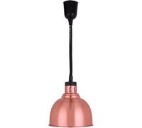 Lampe chauffante pour Aliments, Chauffe-Plats Professionnel, Lampe chauffante Suspendue réglable, avec Ampoule 250 W, Abat-Jour en Acier Inoxydable, pour la Restauration, Chauffe-Pizzas (Co