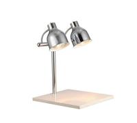 Lampe chauffante pour Aliments, Lampe chauffante pour Buffet, Lampe chauffante Commerciale 500 W, Base en marbre, Chauffage Rapide et Stable, pour Cuisine et Restaurant (Double tête)(G)