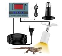 Lampe chauffante pour aquarium, avec thermostat intelligent, support en céramique pour reptiles, tortues, tortues, terrariums, tortues, tortues, lézards, caméléons