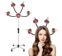 Lampe Chauffante Pour Cheveux à 5 Têtes Processeur De Couleurs De Salon De Coiffure Hauteur Réglable Avec Roulettes Infrarouge Chaleur Lampe Salon Chauffe Cheveux,Pour Salon De Coiffure