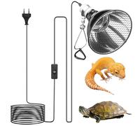 Lampe chauffante pour terrarium pour reptiles : douille de lampe en céramique E27, lampes dôme de terrarium, 220-240 V UVA/UVB pour reptiles, tortues, lézards, serpents, terrarium Lampe chauffante