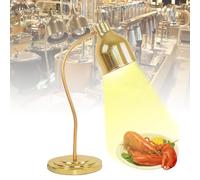Lampe Chauffante Professionnelle, 250W/500W Lampe Chauffante Pour Buffet Avec Tuyau De Réglage, Chauffe-plats Autonomes, Pour Buffets, Restaurants, Pizzas, Steaks, Poulet Frit(Gold,1-Head)