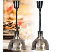 Lampe Chauffante Restaurant, Lampes Chauffantes pour Buffet Fêtes, Commercial Rétractable Lampe Chauffante avec Ampoule de 250W pour Réchauffer Les Aliments, Acier Inoxydable(Size:2pcs)