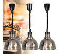 Lampe Chauffante Restaurant, Lampes Chauffantes pour Buffet Fêtes, Commercial Rétractable Lampe Chauffante avec Ampoule de 250W pour Réchauffer Les Aliments, Acier Inoxydable(Size:3pcs)