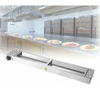 Lampe chauffante Suspendue pour Aliments, 30-85 °C, éclairage de comptoir pour buffets commerciaux, Chauffe-Plats avec Tube Chauffant en Acier Inoxydable, pour Aliments et Plats