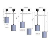 Lampe chauffante suspendue Tube - Infra-rouge - 600 à 1300 mm - 75°C - Sofraca - - x260mm NC